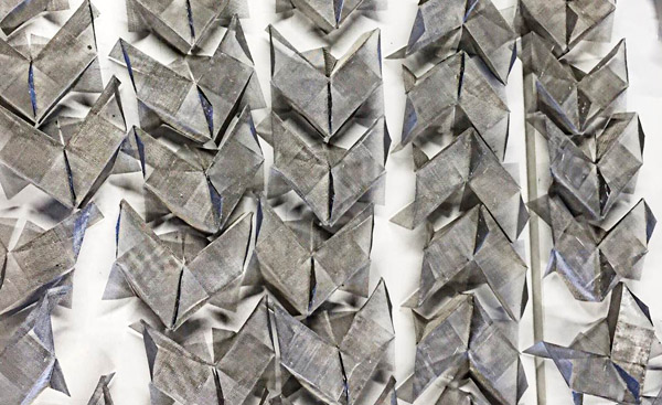 Mesh folding, structure