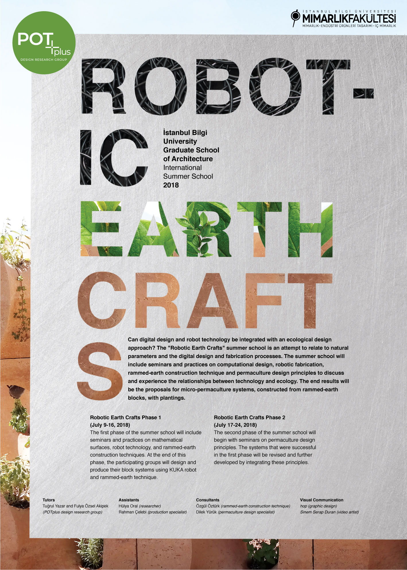 Robotic Earthcrafts Workshop eps-foam, hotwire-cutting
