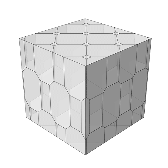 space-filling elongated dodecahedra
