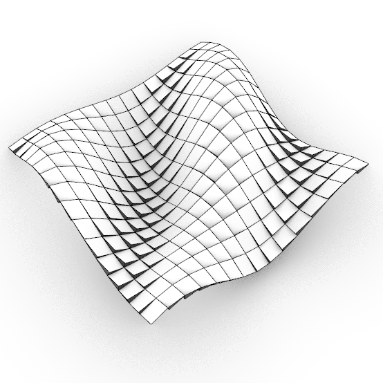 quad tiling on double curvature