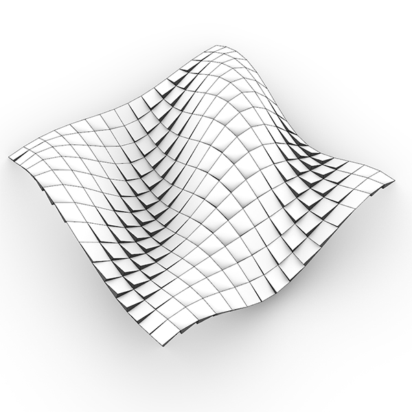 quad tiling on double curvature