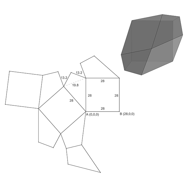 Folding Herschels Enneahedron enneahedron, folding
