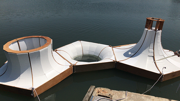 Hydrophilic Structures floating, hotwire-cutting
