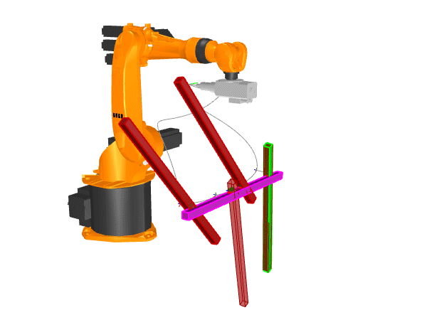 animation showing the robotic milling