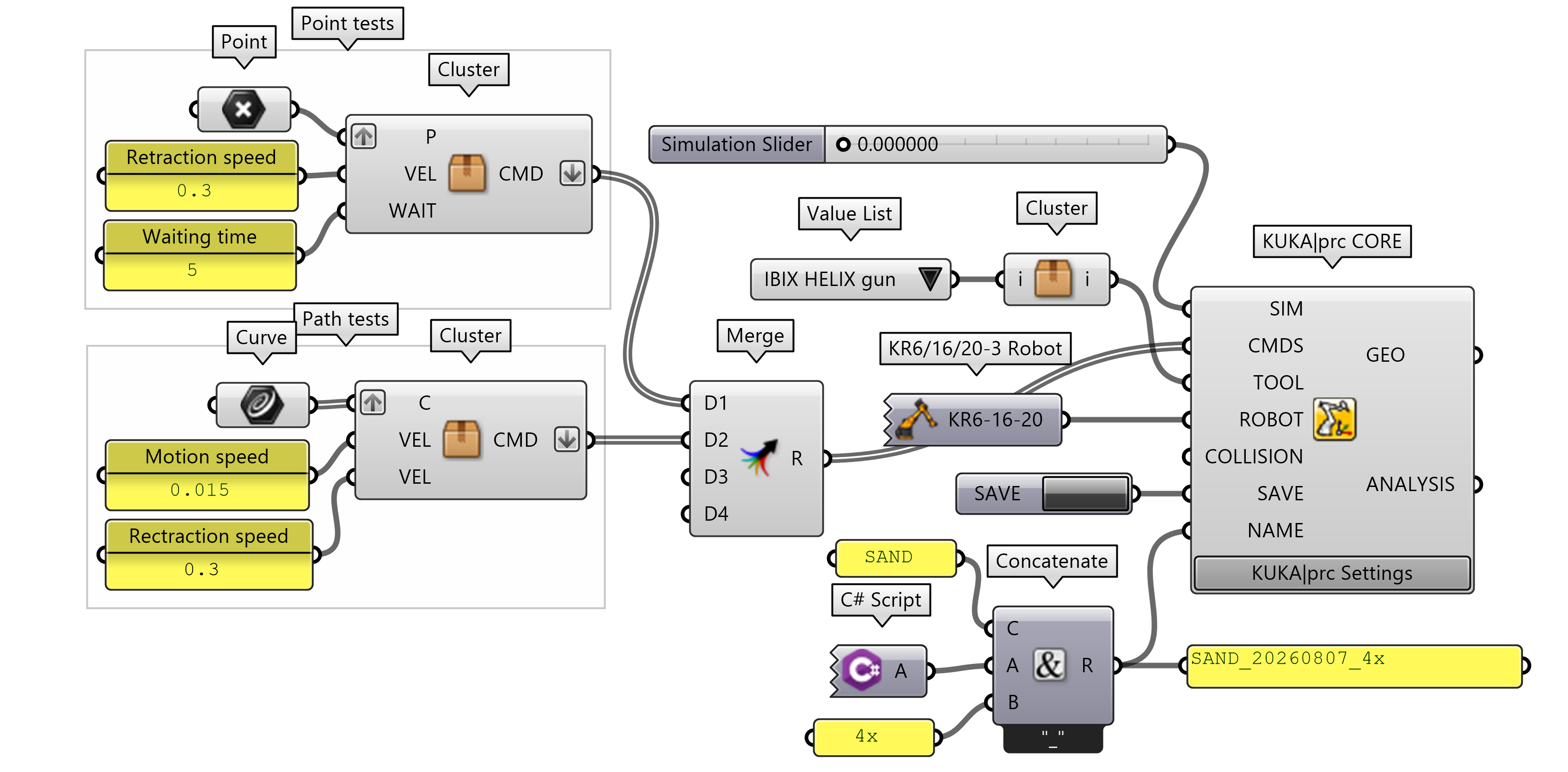 Robotic Sandblasting Continued Grasshopper definition