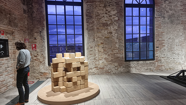 Venice Architecture Biennial exhibition, rammed-earth