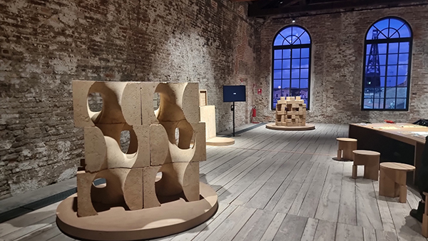 Venice Architecture Biennial exhibition, rammed-earth