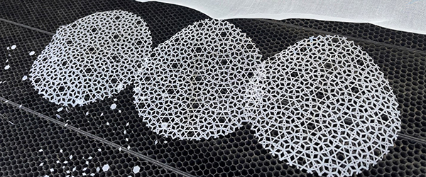 Lace Experiments lace, laser-cutting
