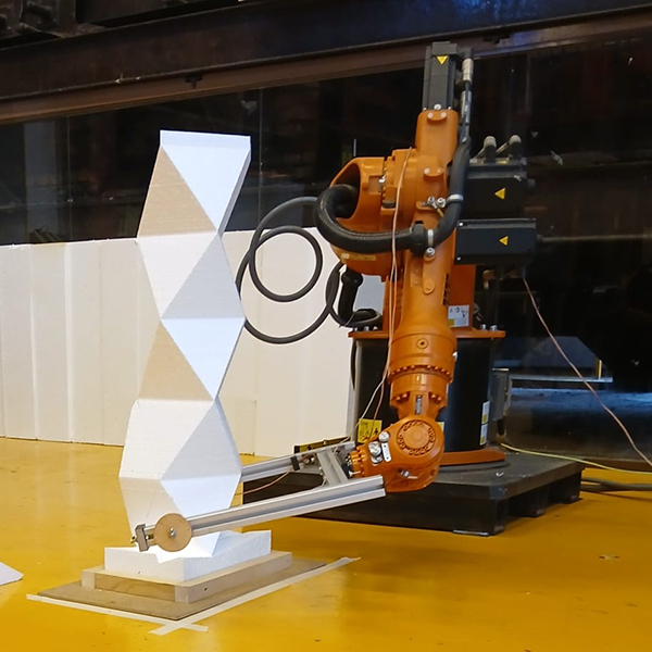 PLURA Pavilion exhibition, hotwire-cutting