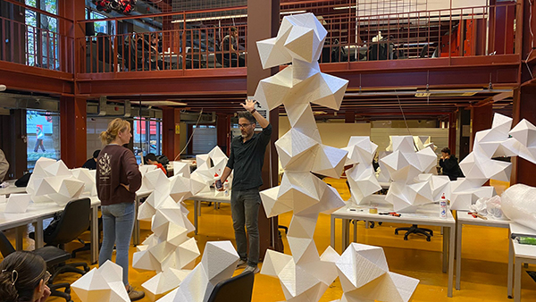 PLURA Pavilion polyhedra, robot