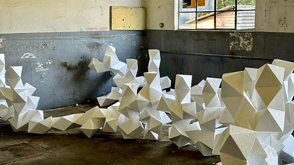 PLURA Pavilion exhibition, hotwire-cutting