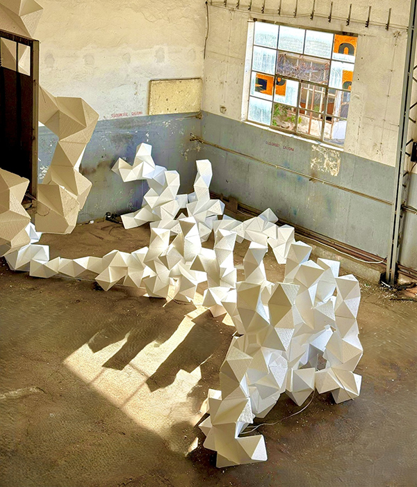 PLURA Pavilion icosahedron, octahedron